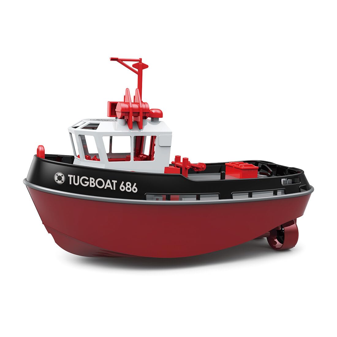 DECI 1:72 Scale 2.4Ghz Remote Control Tugboat - Waterproof RC Electric Boat with Auto Flip Recovery, Ready-to-Run RTR Model for Adults & Kids - Perfect for Pool, Lake or Bathtub Play