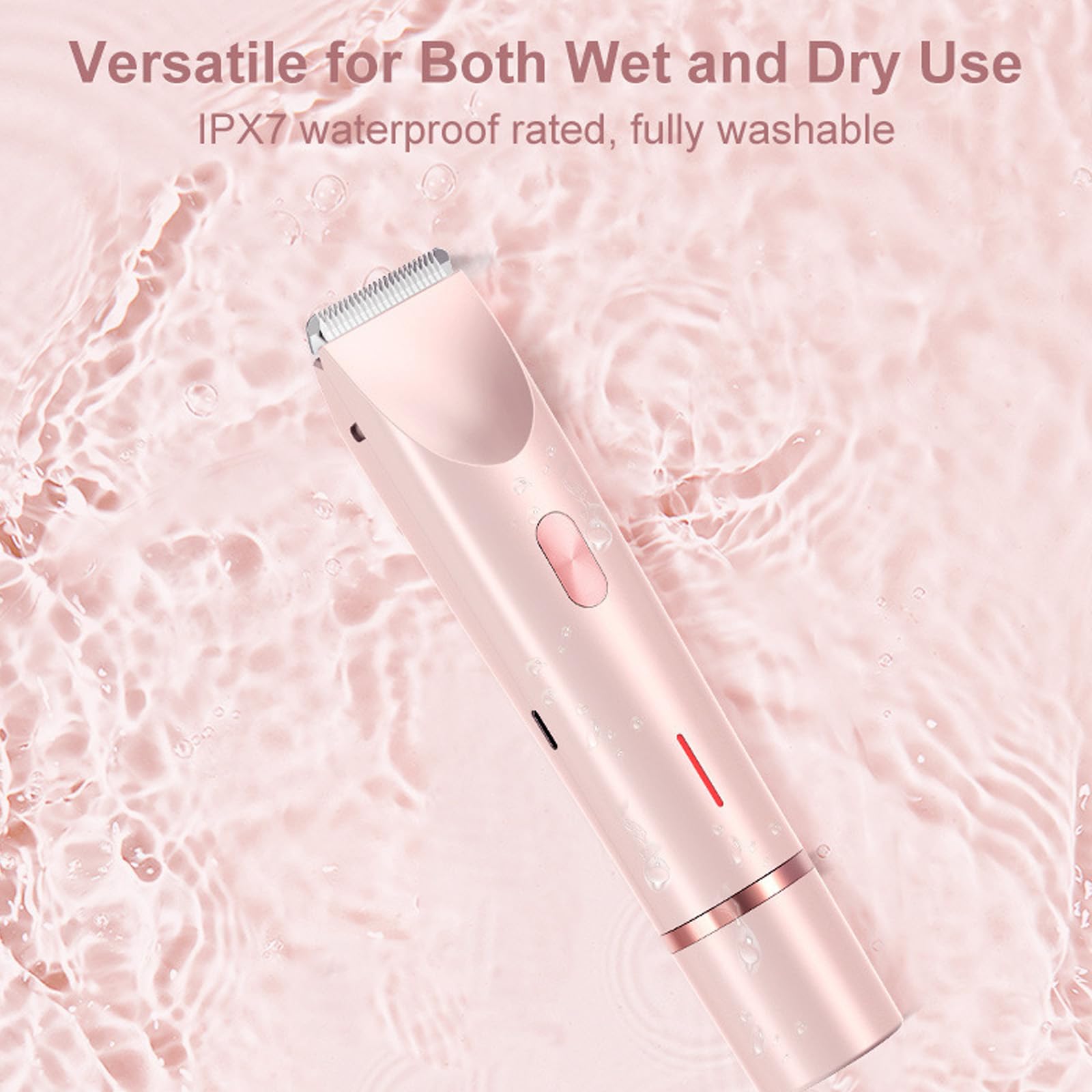 Premium Women's Bikini Trimmer & Body Shaver - 2-in-1 Dual Head Electric Razor for Pubic Hair, Underarms, Legs, Arms & Facial Hair | Painless Hair Removal for Smooth Skin | Perfect for Travel, Gym & Beach Prep (Purple)