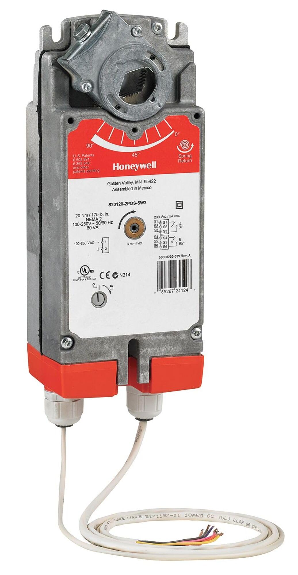 High Torque Electric Actuator 88 in-lb, -40°F to 140°F Temperature Range - Perfect for Industrial Automation, HVAC Systems & Smart Home Applications