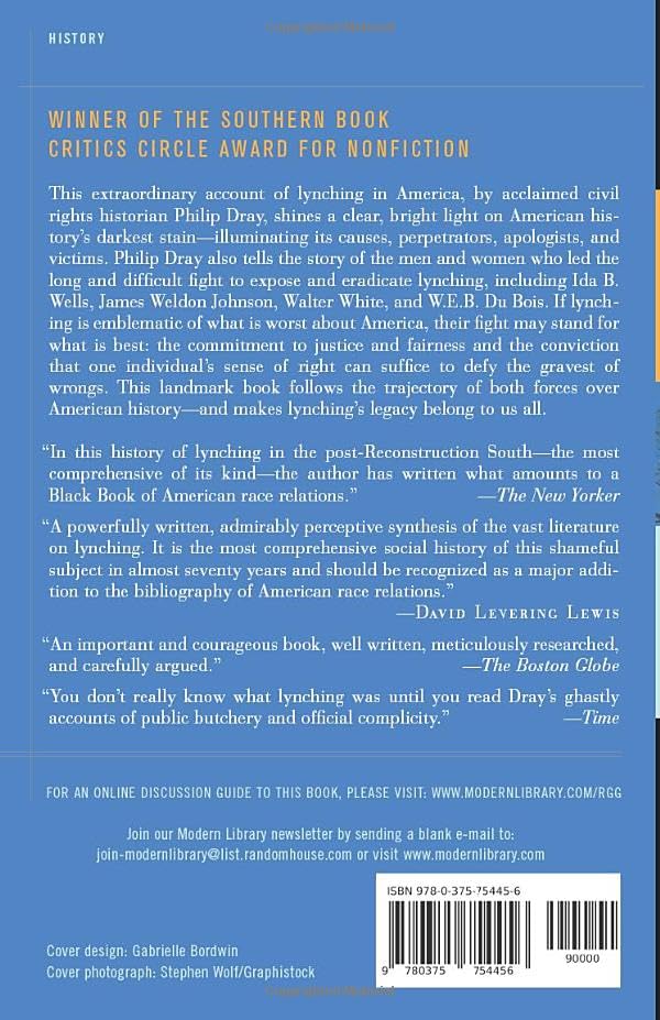 At the Hands of Persons Unknown: The Lynching of Black America (Modern Library) - Historical Nonfiction Book on Racial Violence in America for Academic Study & Social Justice Education