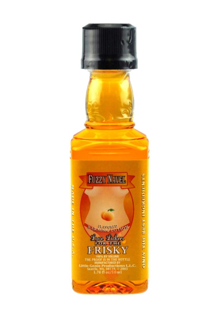 Little Genie Productions Love Lickers Warming Lotion Fuzzy Navel - 1.76 oz Sensual Massage Oil for Couples, Intimate Moments & Romantic Evenings