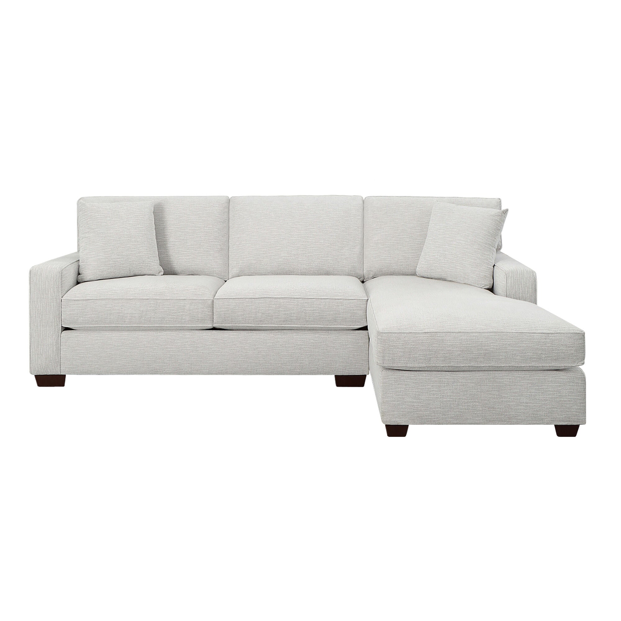Connections Track Right Chaise Sofa - Modern Sectional Couch for Living Room, Lounge & Home Theater - Comfortable L-Shaped Sofa with Chaise Lounge