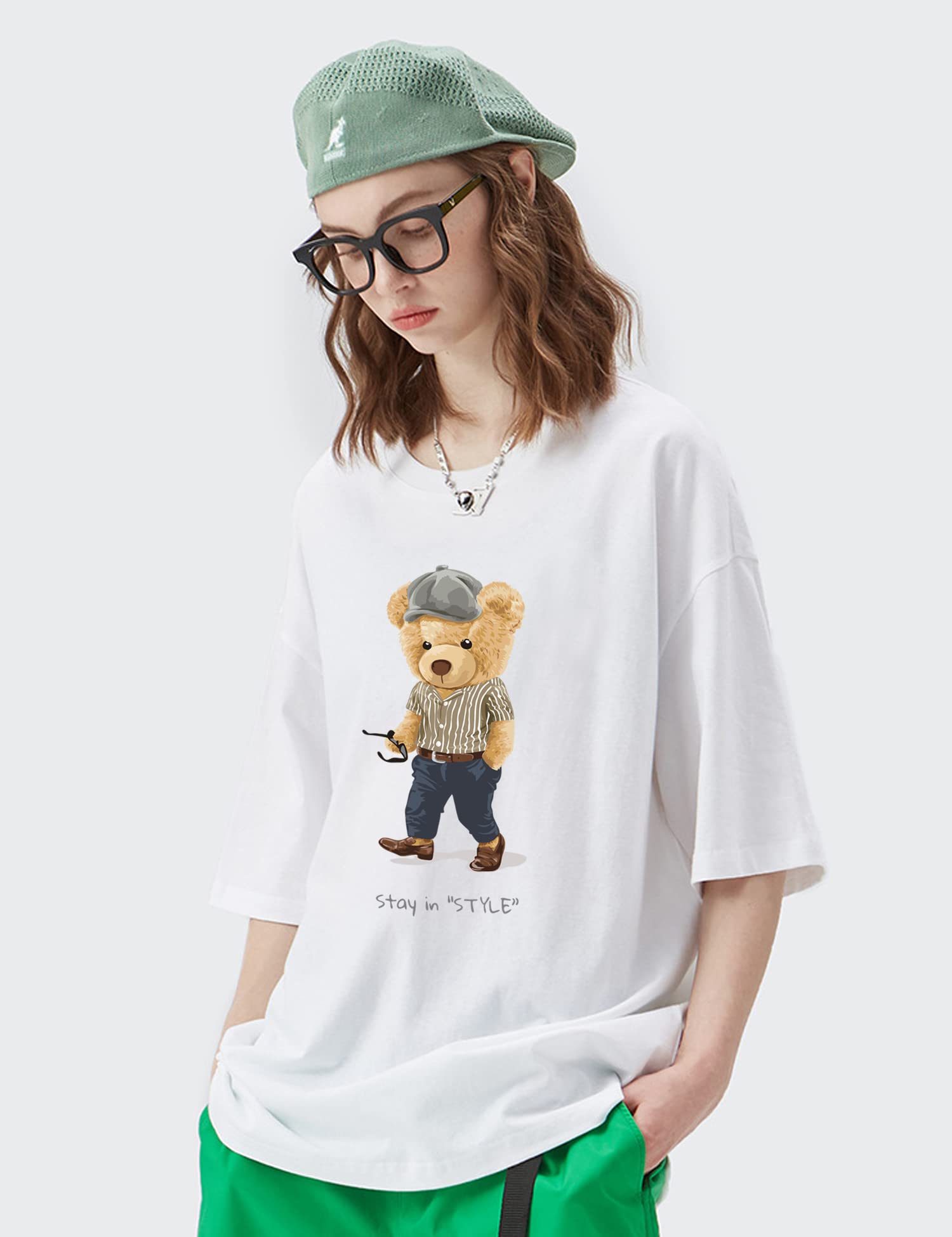 Funny Cute Teddy Bear Graphic T-Shirt - Streetwear Cartoon Tee for Men & Women | Casual Wear, Gift Idea, Everyday Outfit