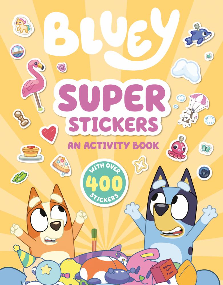 Bluey Super Stickers Activity Book for Kids - 400+ Reusable Stickers, Coloring Pages & Fun Activities | Perfect for Travel, Birthday Gifts & Party Favors