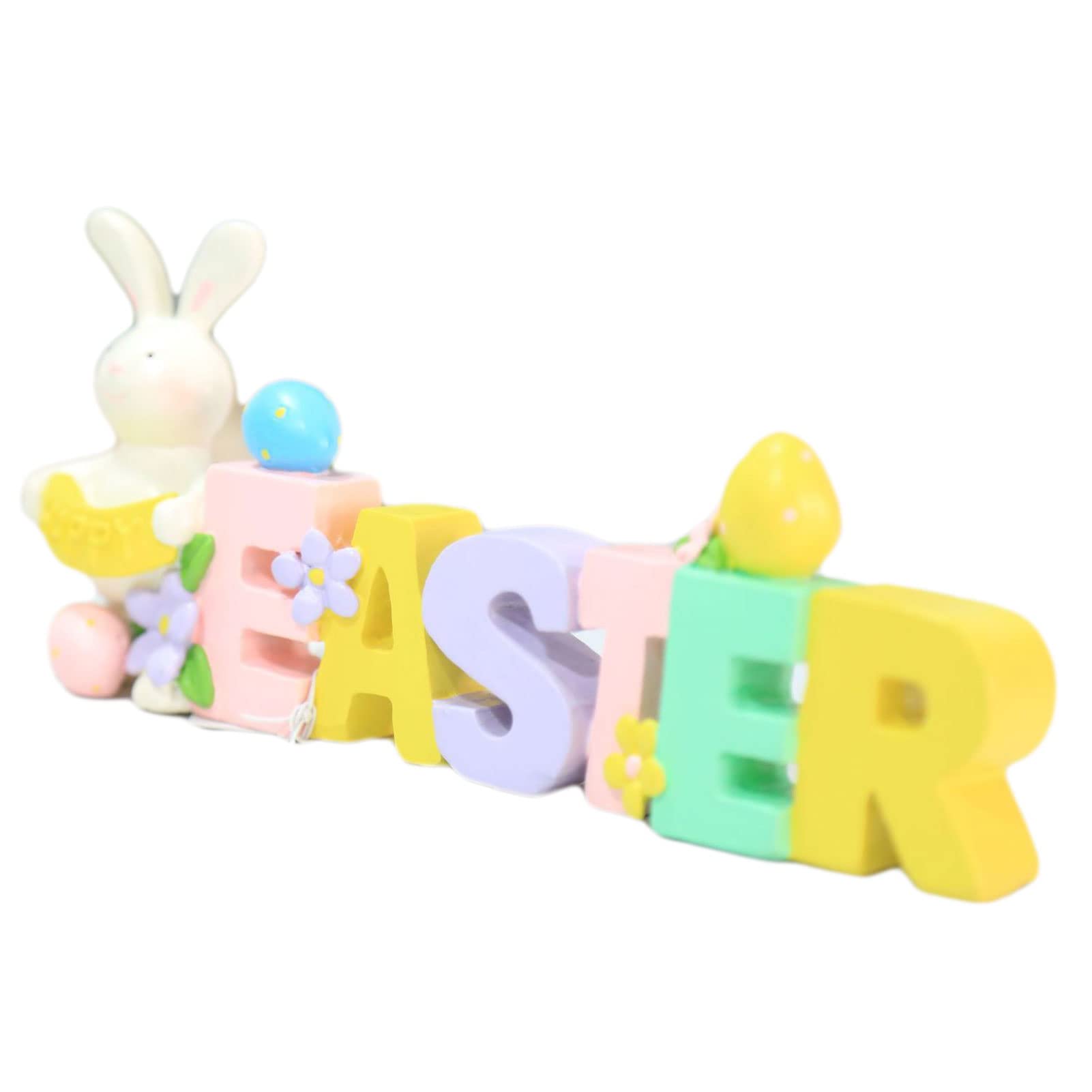 DYBITTS Easter Bunny Figurine Decor - Cute Easter Bunnies for Holiday Party Decorations, Easter Egg Hunt, Children's Room & Desktop Display - Perfect for Spring Home Decor & Easter Gift Ideas