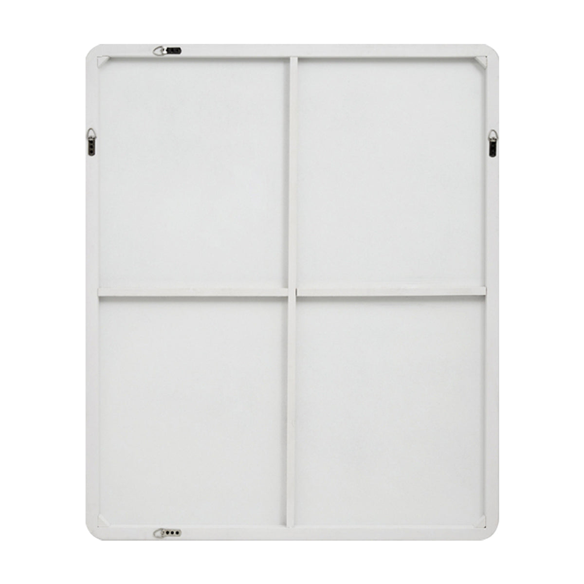 Flynn Curve Rectangle Mirror - Modern Mid Grey Wall Mirror for Living Room, Bedroom, or Entryway Decor