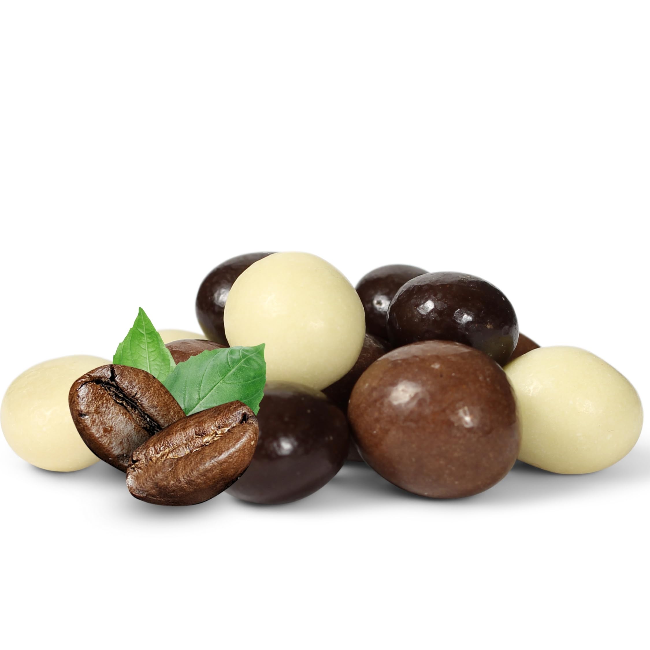 Gourmet Chocolate Covered Espresso Beans Medley - 10 LBS Bulk Bag with Dark, Milk & White Chocolate | Kosher Dairy Snacks | Perfect for Office Treats, Party Favors & Gift Baskets