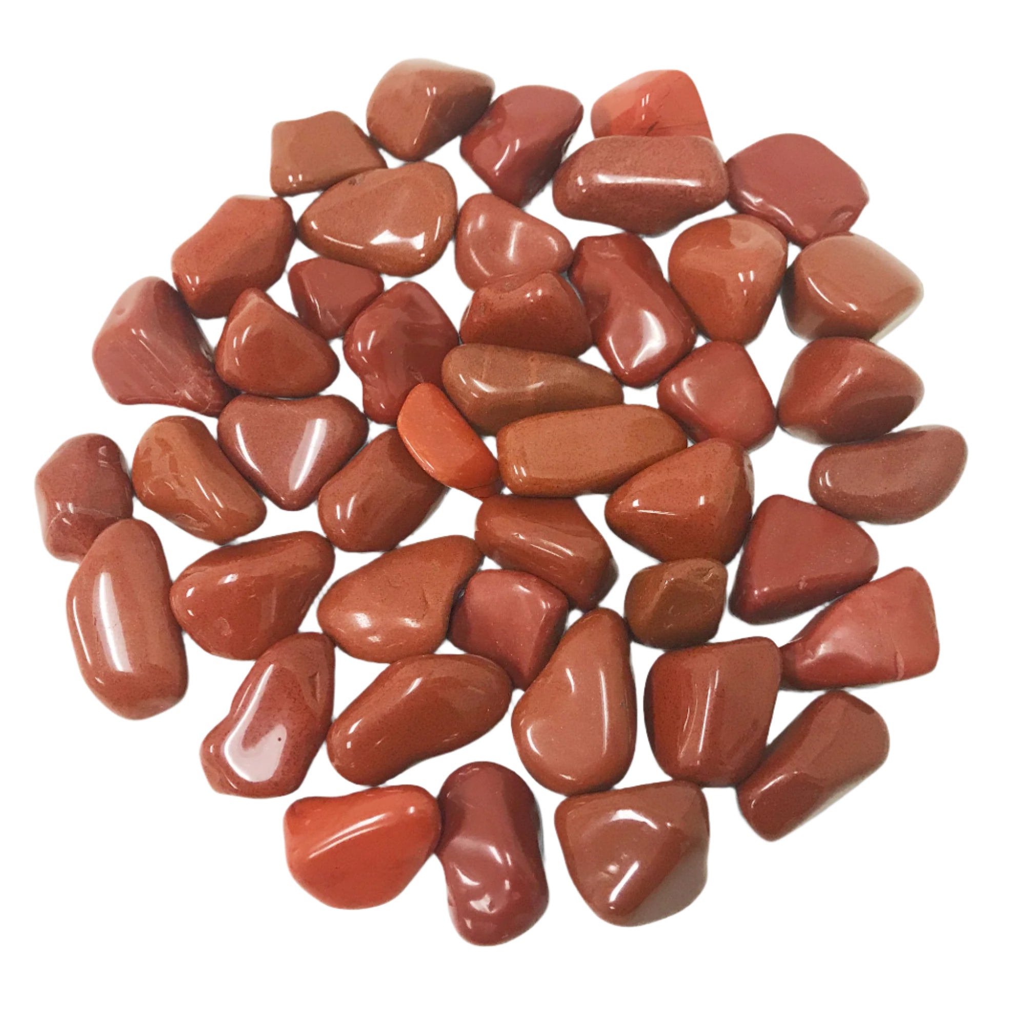 1 lb Natural Polished Red Jasper Tumbled Stones - Bulk Healing Crystals for Reiki, Meditation & Chakra Balancing | Spiritual Gifts & Home Decor
