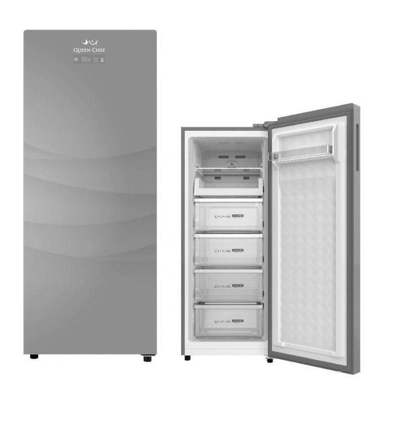 Queen Chef Freezer - 4 Drawers & 2 Shelves, Silver Stainless Steel - Perfect for Home Kitchen, Restaurant, or Catering Business Storage Needs