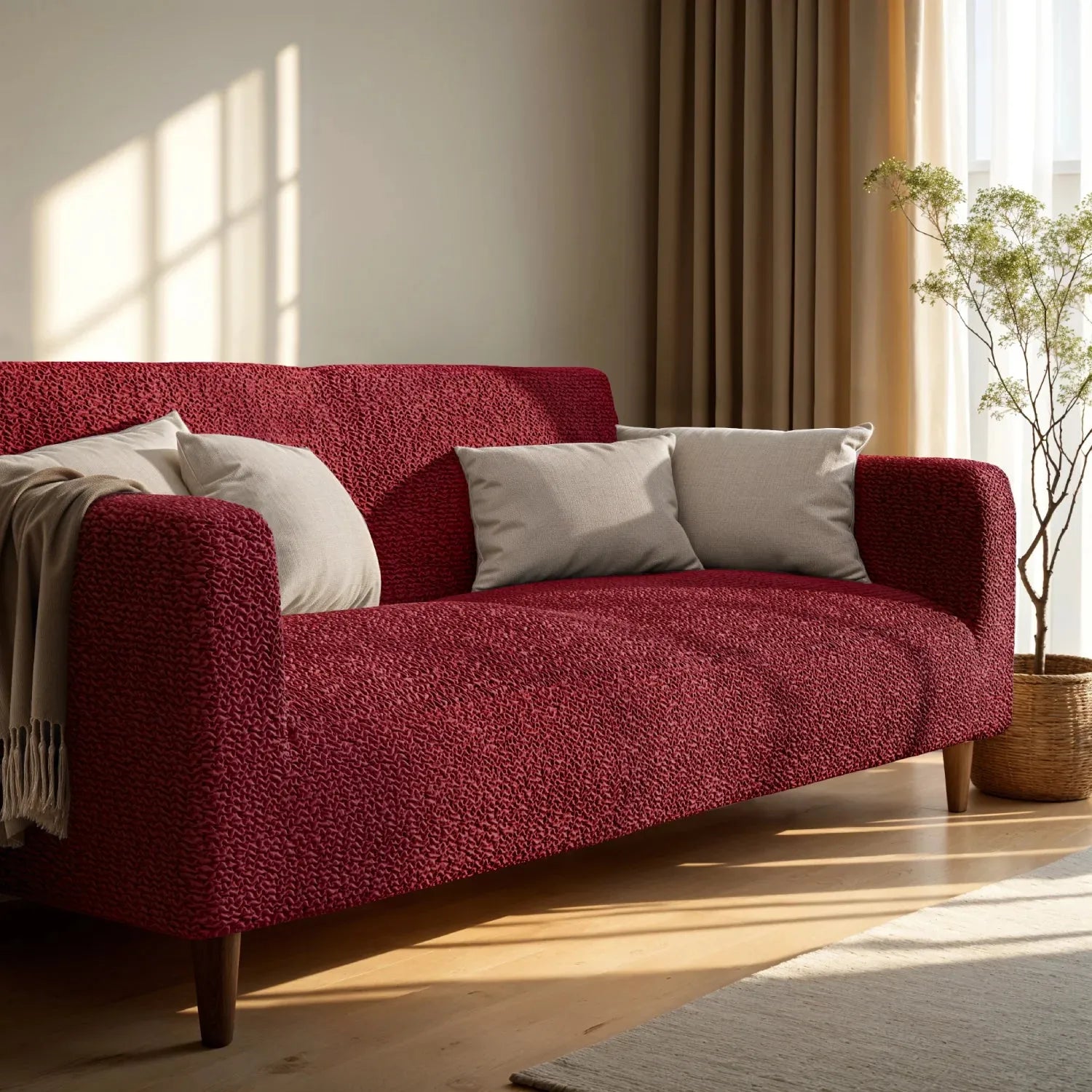 2 Seater Loveseat Slipcover - Soft Microfiber Fabric - Perfect for Living Room, Bedroom & Home Decor