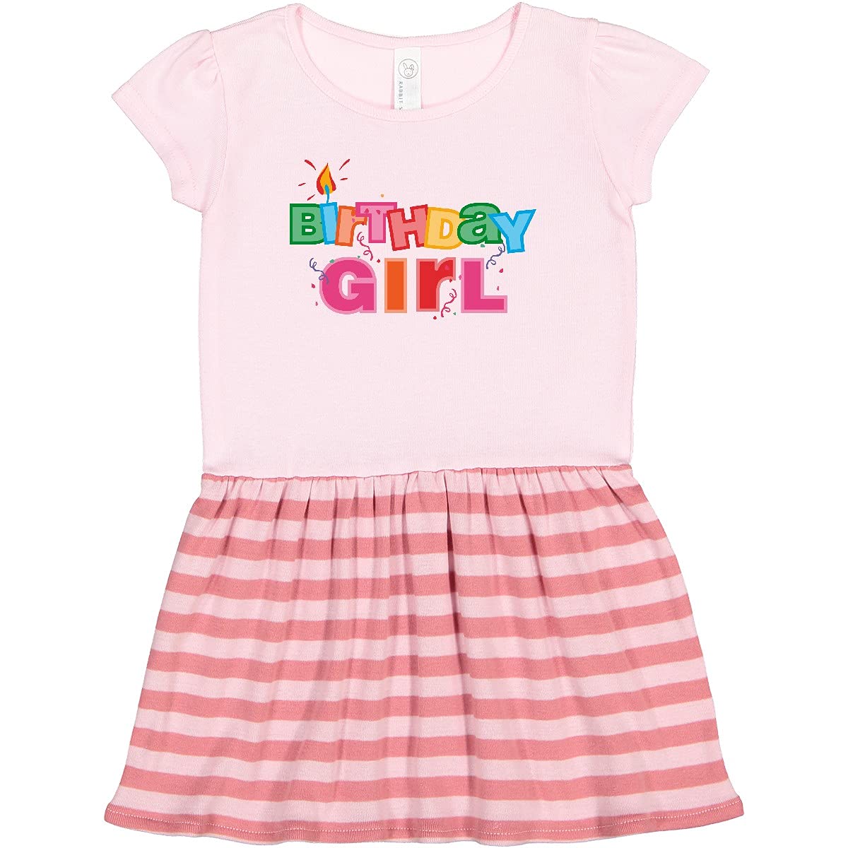 Inktastic Birthday Girl Letters Toddler Dress - Cute Outfit for Girls Birthday Party & Special Occasions