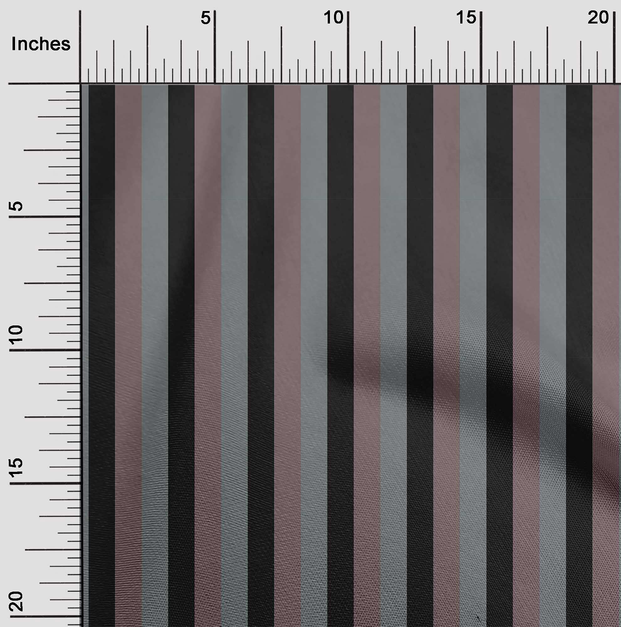 oneOone Polyester Spandex Dusty Brown Striped Fabric - 56 Inch Wide Printed Craft Material for Sewing, DIY Projects & Home Decor | Premium Quality by The Yard (M6K)