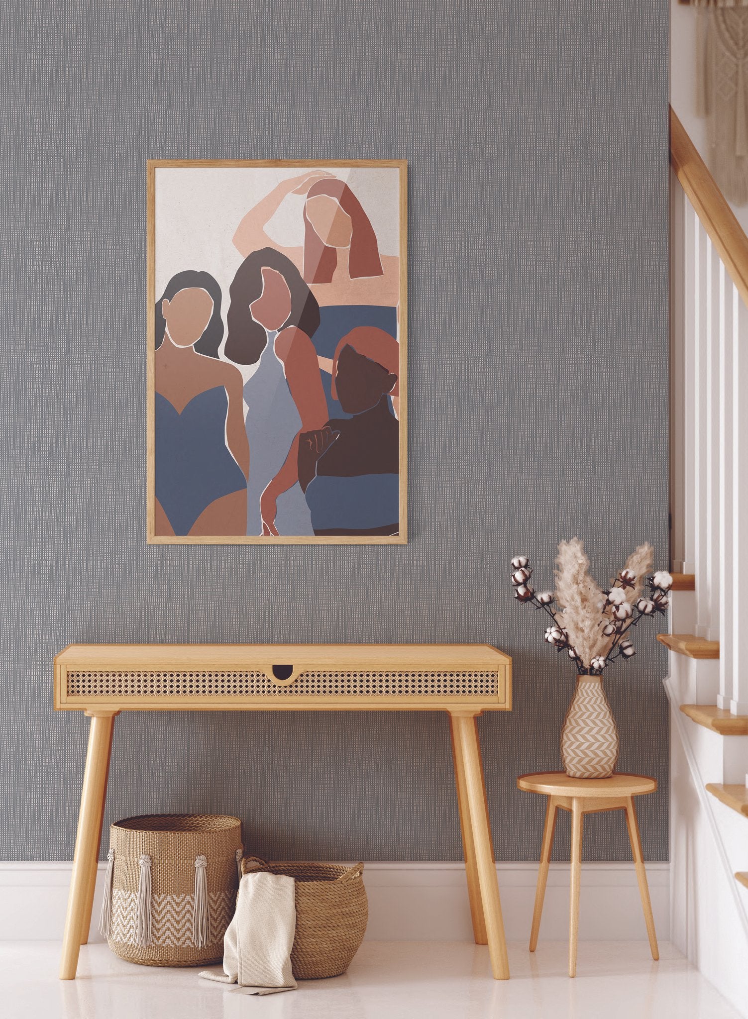 Premium Linen Wallpaper - Elegant Textured Wall Covering for Living Room, Bedroom & Home Decor | Easy to Install & Durable
