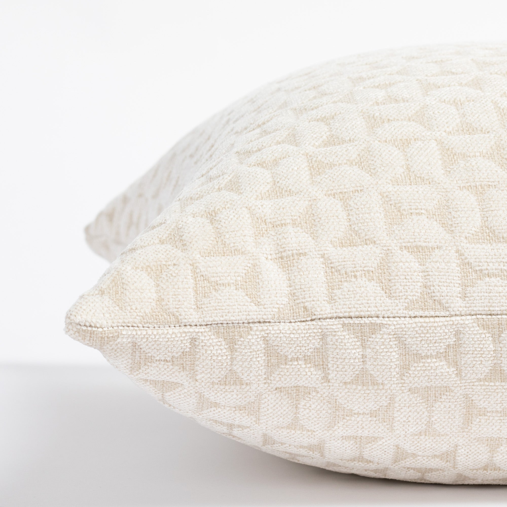 Bella 22x22 Inch Decorative Throw Pillow Cover - Soft Pearl White Cushion for Sofa, Bed, Living Room & Home Decor