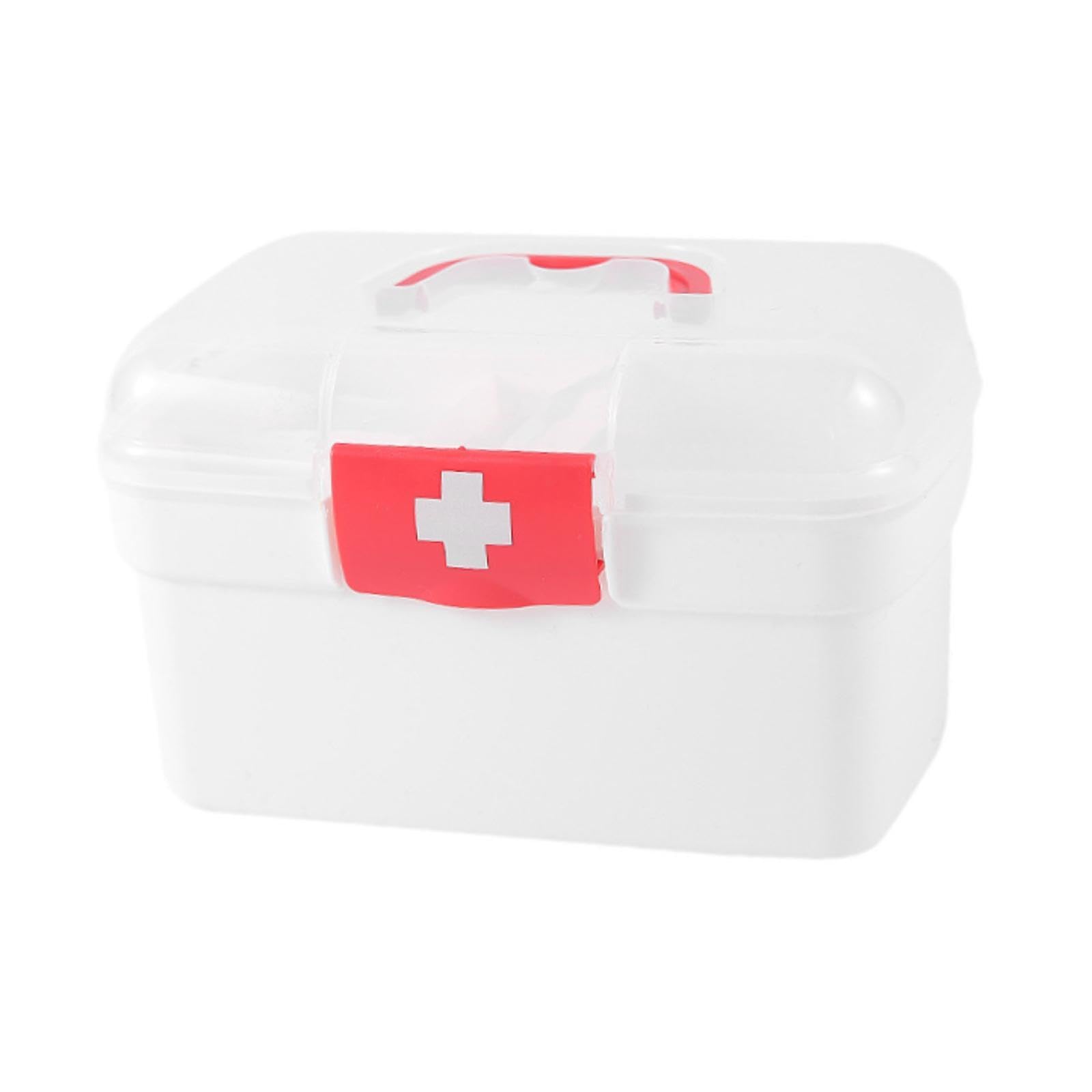 Kokiya Large First Aid Kit with Handle - Medical Emergency Storage Box for Home, Workplace, Camping & Travel - Portable Medicine Organizer for First Aid Supplies & Safety Equipment