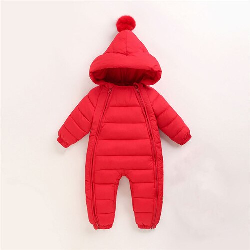 Cozy Winter Wonderland Hooded Romper for Baby Girls & Boys - Soft Fleece One-Piece Jumpsuit with Pockets - Perfect for Snow Days, Holiday Photos & Indoor Playtime