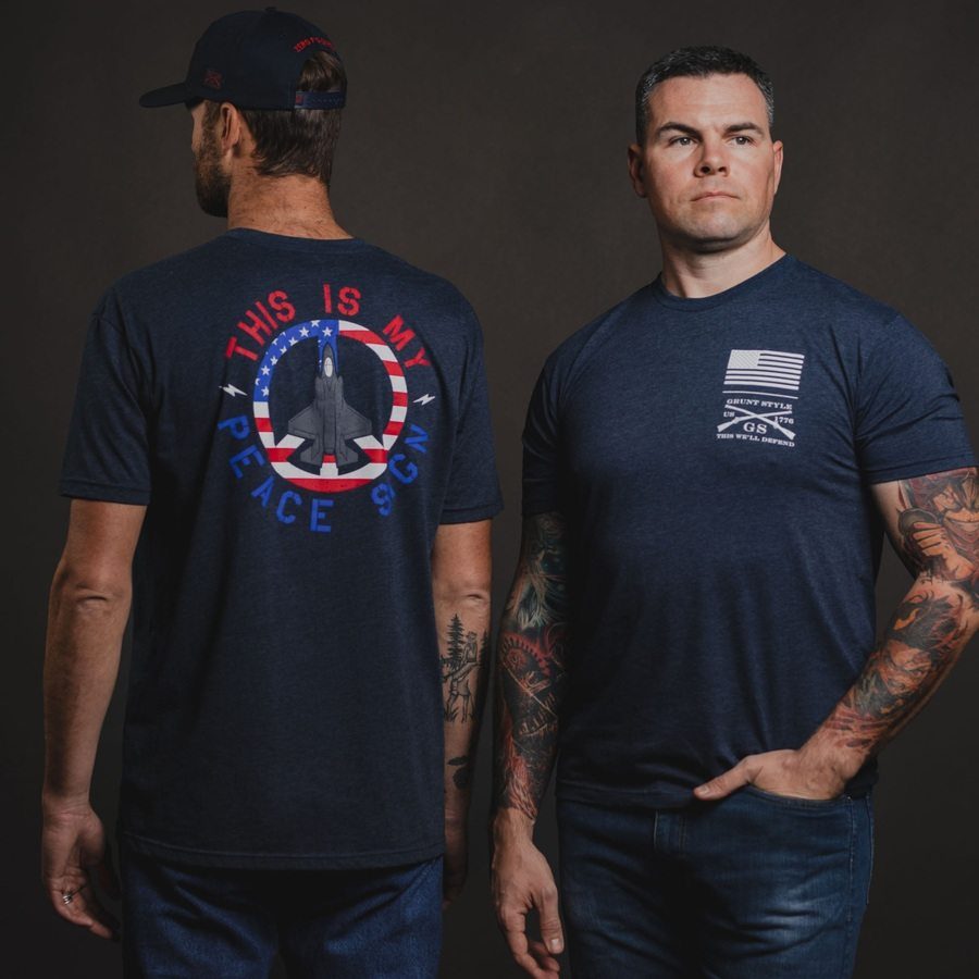 Peace Sign Graphic T-Shirt for Men & Women - Midnight Navy Color - Casual Wear for Everyday Comfort & Street Style