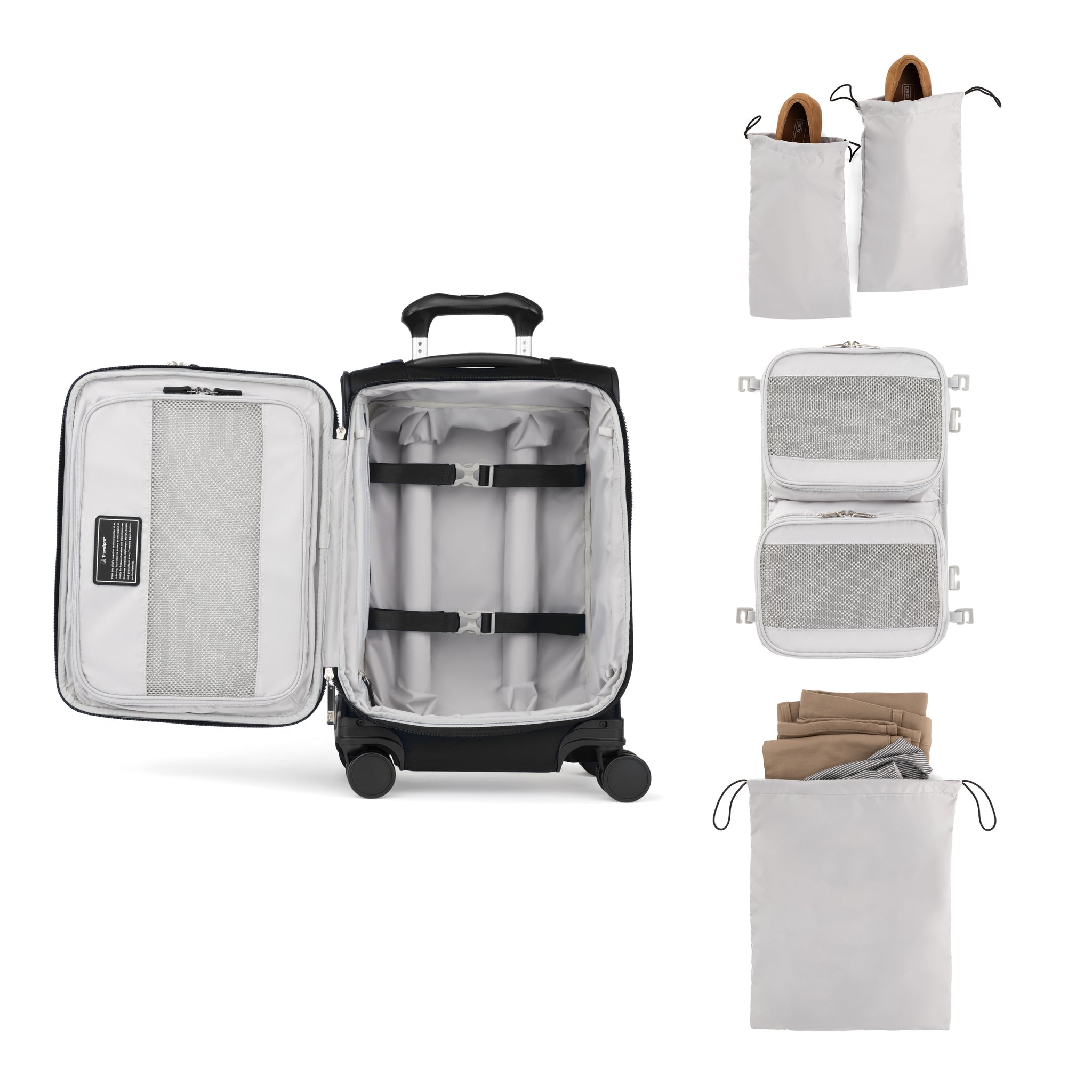 Travelpro VersaPack+ Compact Expandable Carry-On Spinner Luggage - Perfect for Business Trips & Weekend Getaways