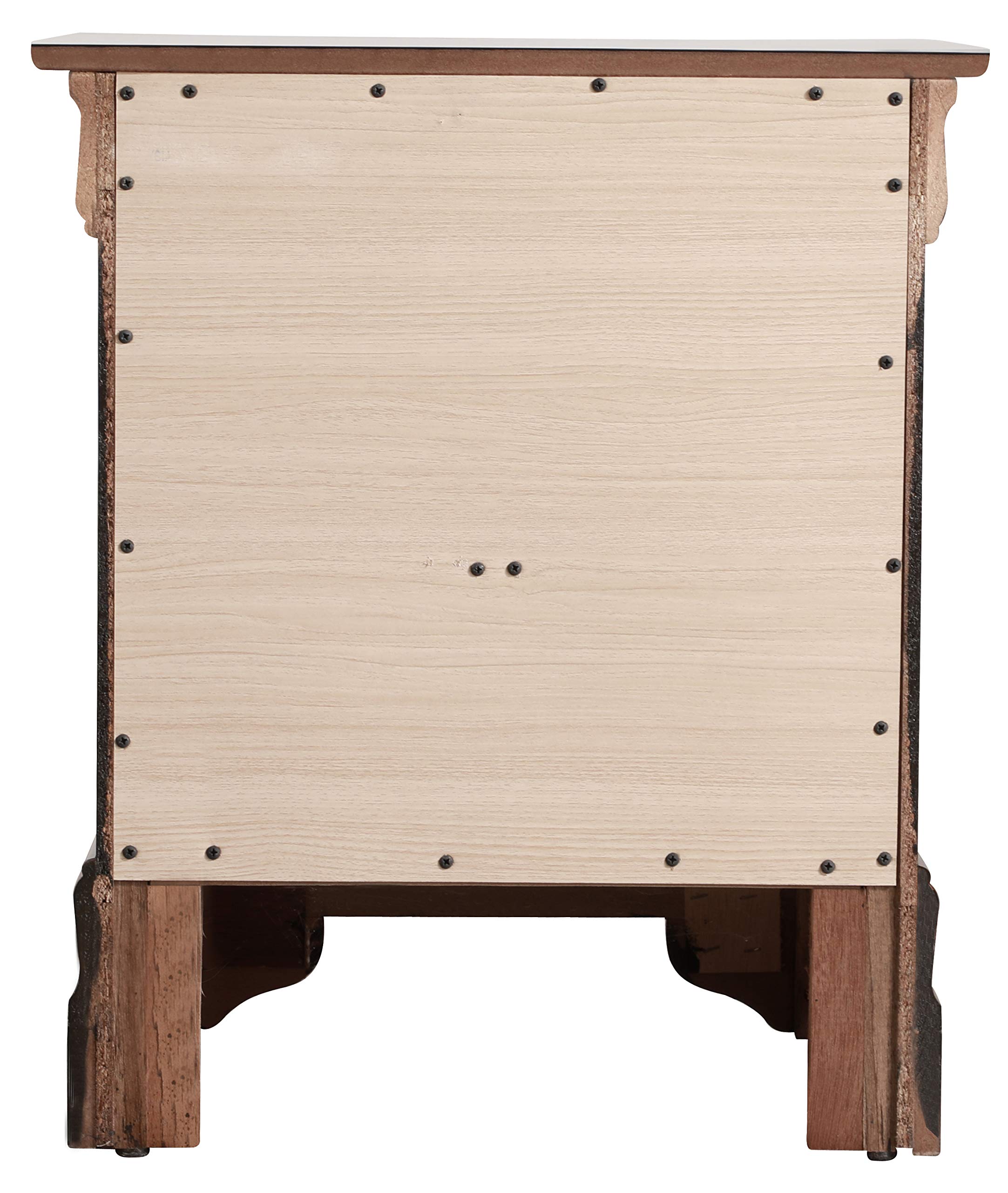 Glory Furniture Louis Phillipe 2-Drawer Nightstand in Cappuccino Finish - Elegant Bedside Table for Bedroom Decor & Storage
