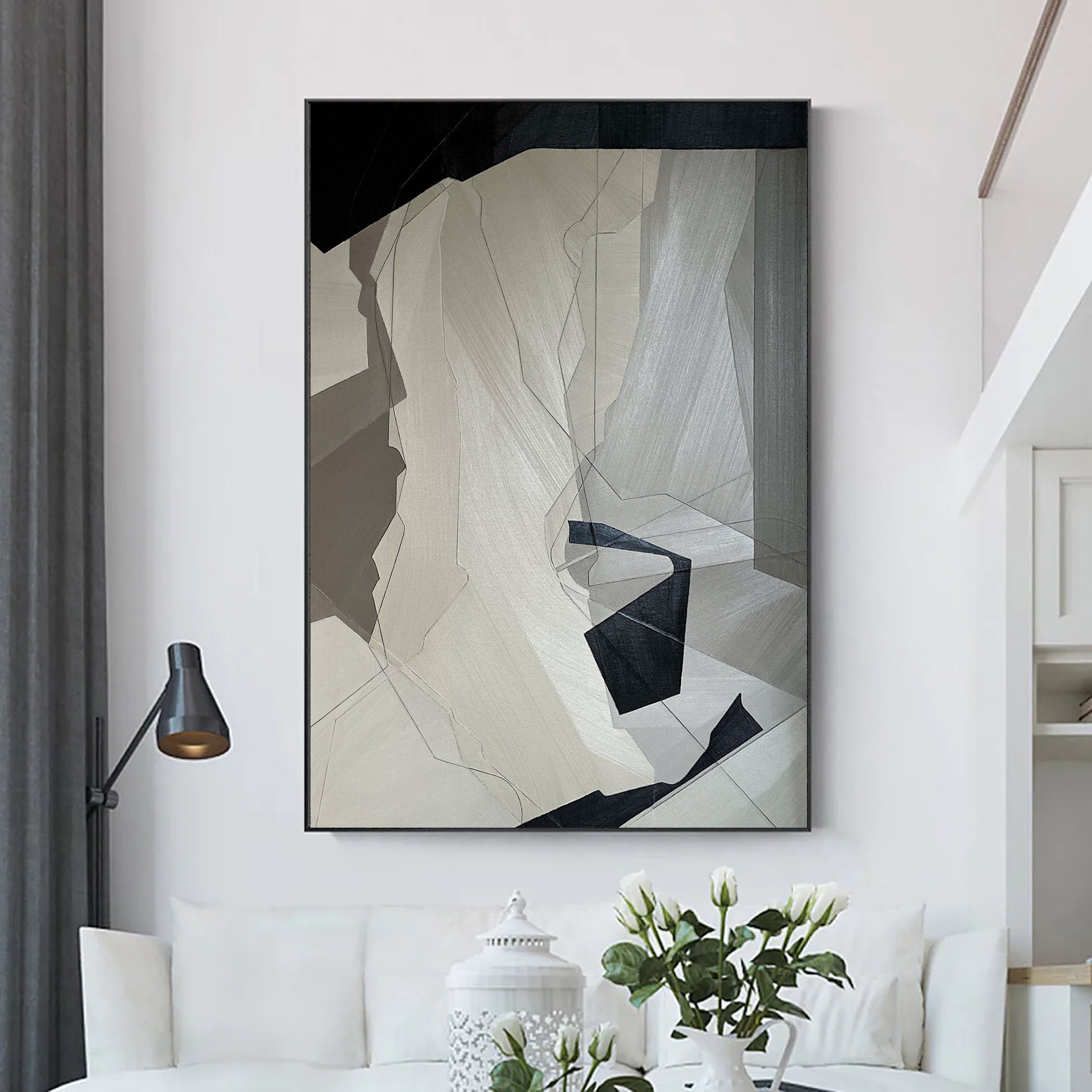Abstract Painting #AB 076 - Modern Wall Art for Home & Office Decor - Perfect for Living Room, Bedroom & Workspace
