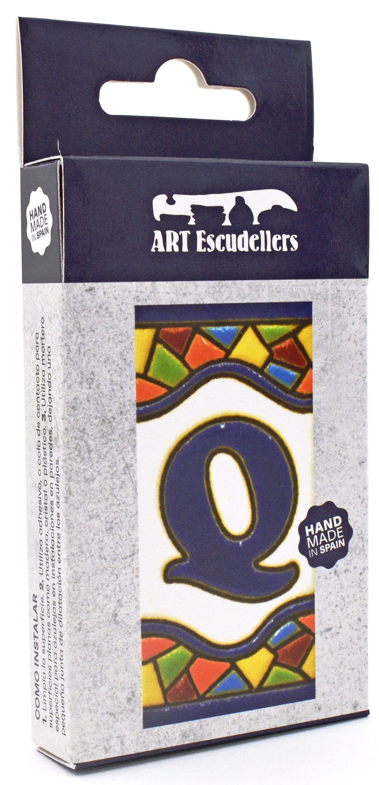 3 Inch Handpainted House Letter Tiles - Custom Address Numbers & Names for Home Signs - MOSAICO MINI Design 2.87