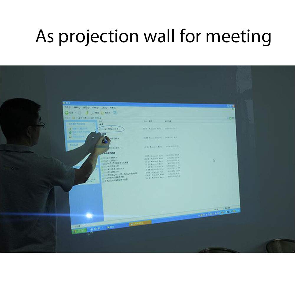 HOHOFILM 5ft x 33ft Self Adhesive Whiteboard Sticker Roll - Dry Erase Wall Sticker for Walls, Doors, Tables - Peel & Stick Whiteboard Surface for Office, Classroom, Home, Kitchen & DIY Projects