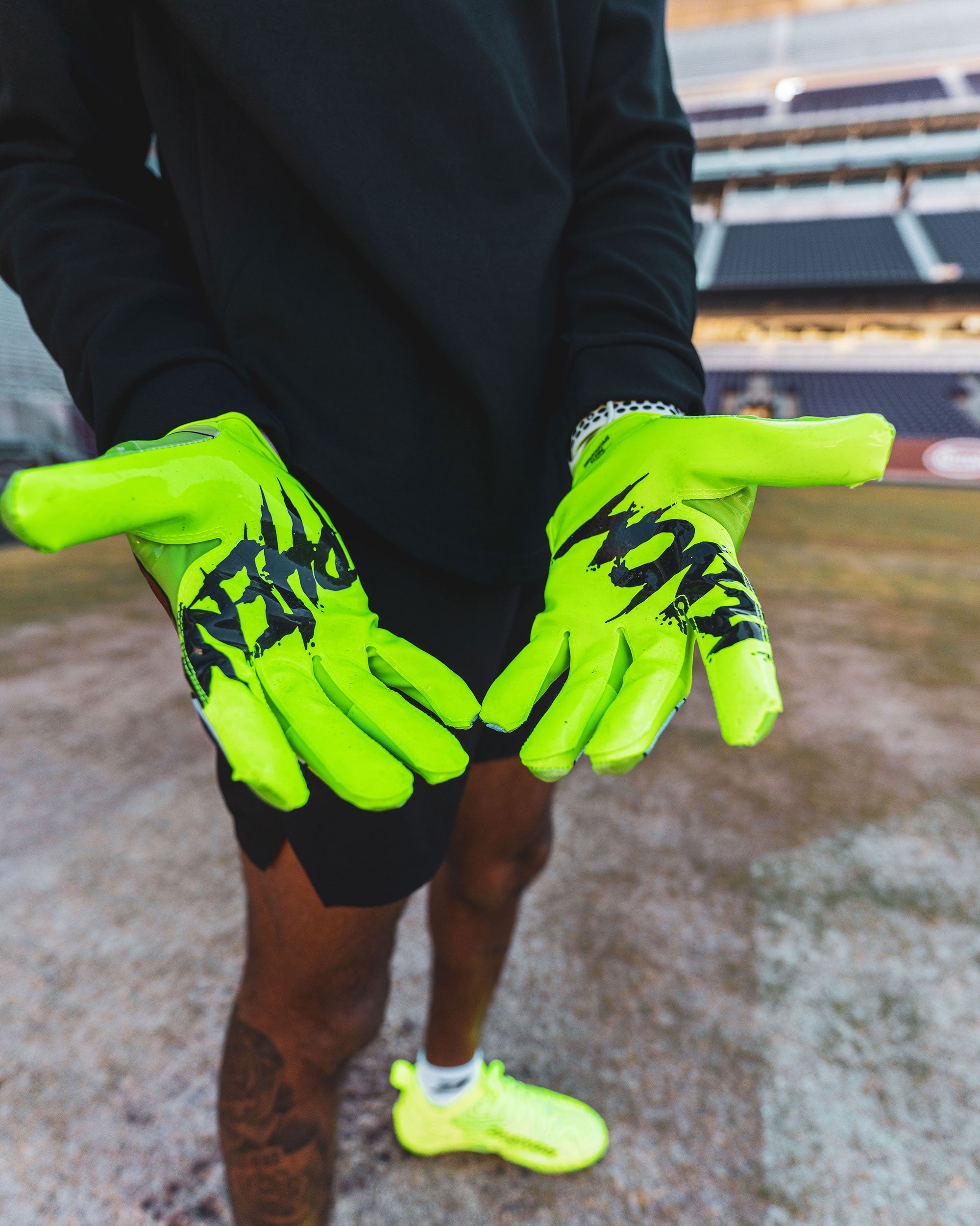 Rick and Morty Football Gloves - VPS1 by Phenom Elite | Official NFL Style Grip Gloves for Training & Games | Perfect for Fans, Cosplay, and Football Enthusiasts