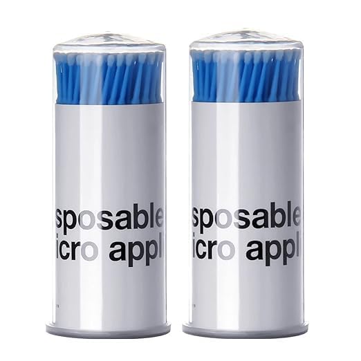 Bitrexup Micro Applicator Brushes - Disposable 1.5mm Eye Extension & Mascara Brushes (Pack of 100) | Perfect for Eyelash Extensions, Makeup Application & Dental Procedures