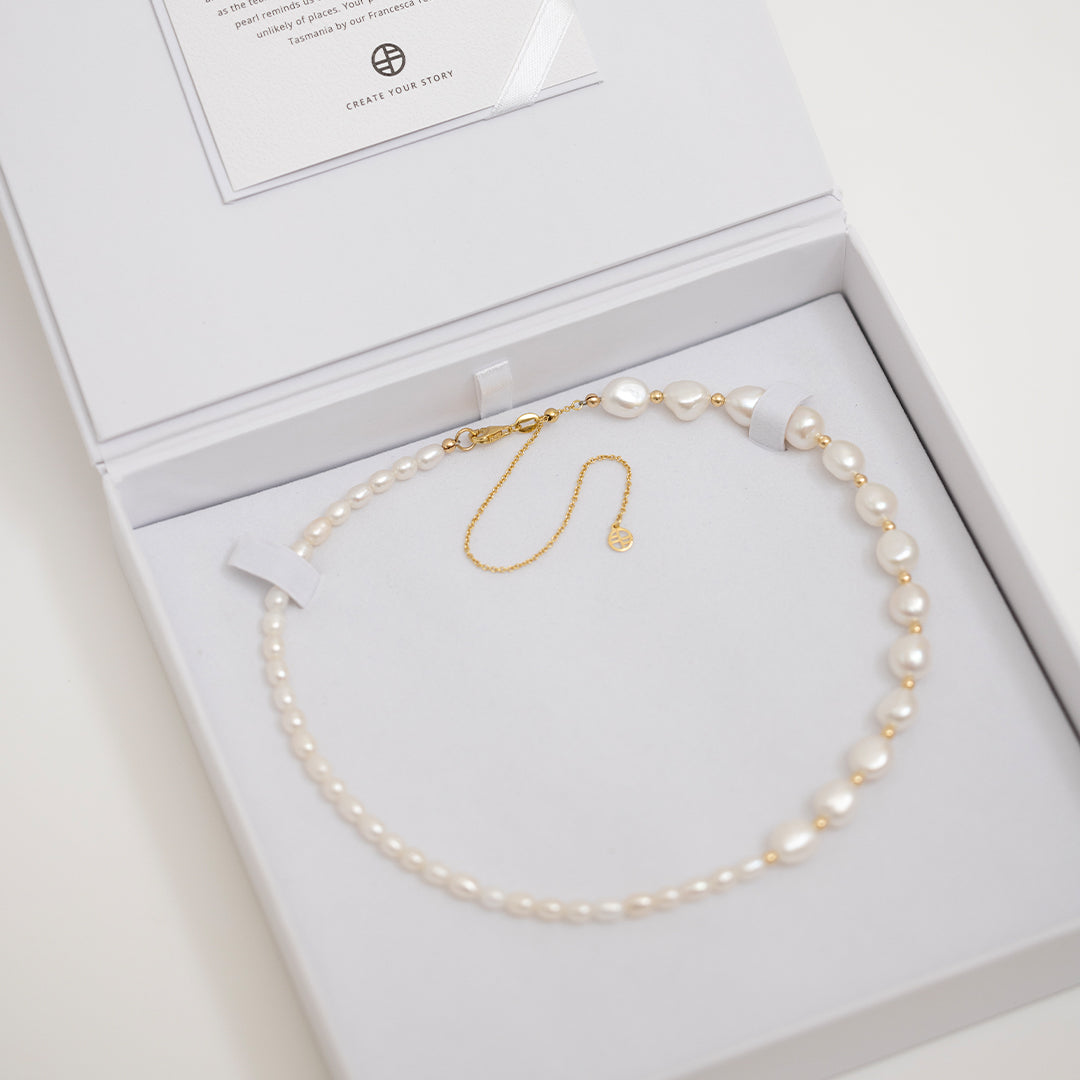 Elegant Fusion Pearl Necklace for Women - Timeless Classic Jewelry Gift for Weddings, Parties & Special Occasions