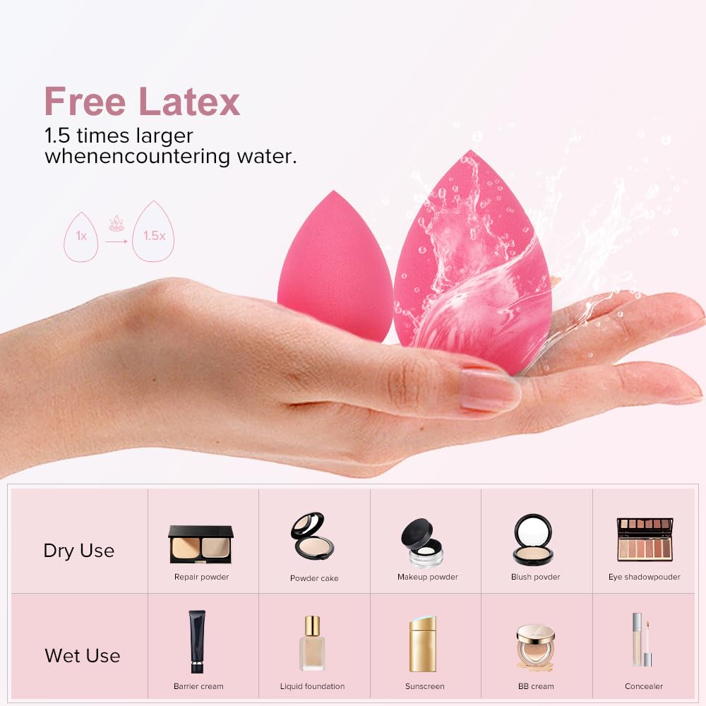 **3-Piece Latex-Free Makeup Sponge Set for Flawless Foundation Blending – Multi-Colored Beauty Blenders for Liquid & Cream Makeup (Perfect for Everyday Use & Professional Makeup Application)**