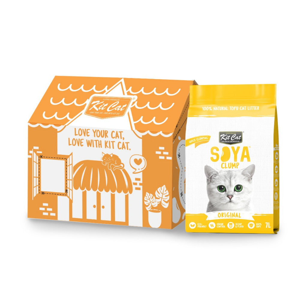 6-Pack Kit Cat Soya Clump Scented Cat Litter 7L - Natural Odor Control for Multi-Cat Homes & Small Spaces