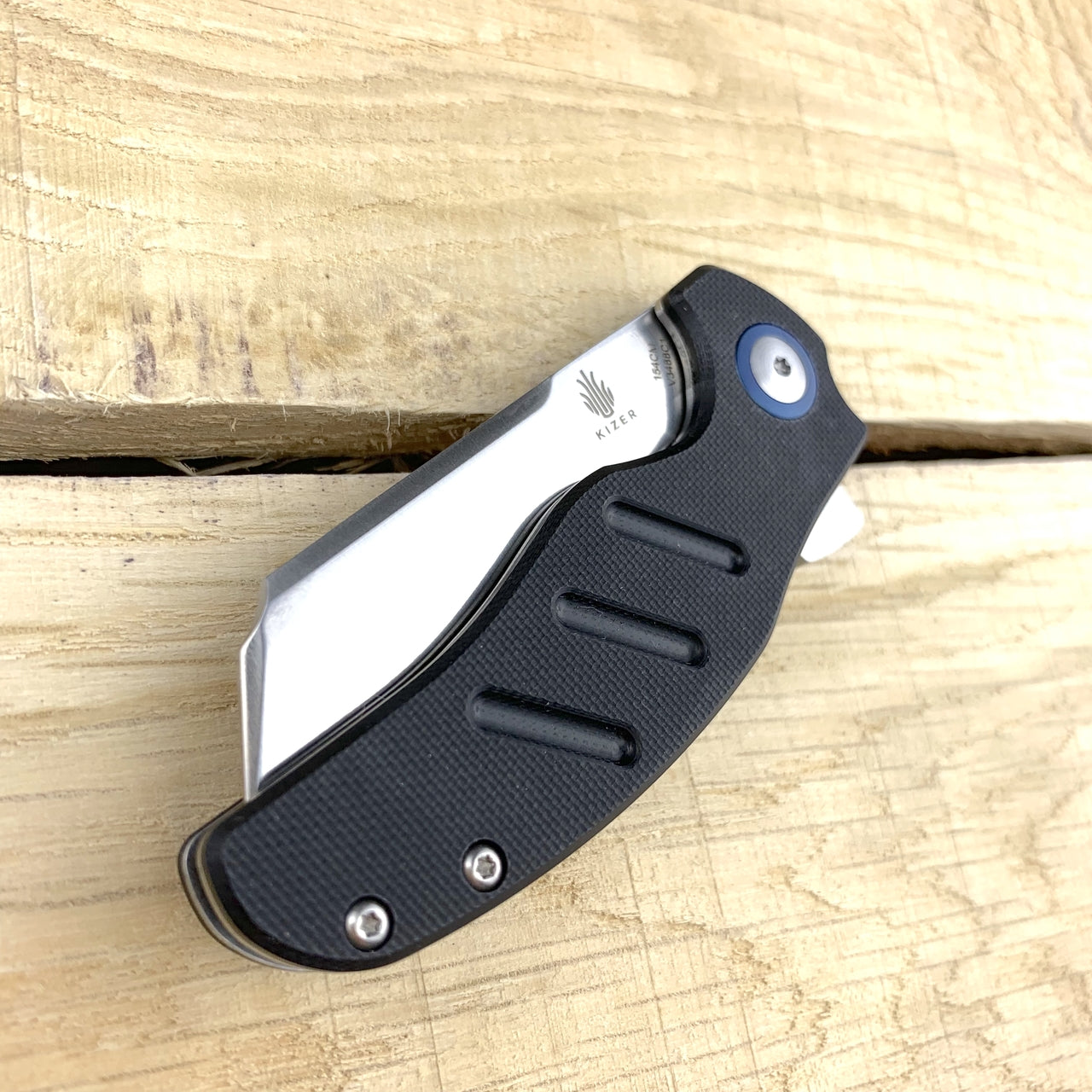 Kizer V3488C1 Vanguard Mini Sheepdog Folding Pocket Knife - Black G10 Handle, CPM-S35VN Steel Blade - EDC, Outdoor, Camping, Everyday Carry