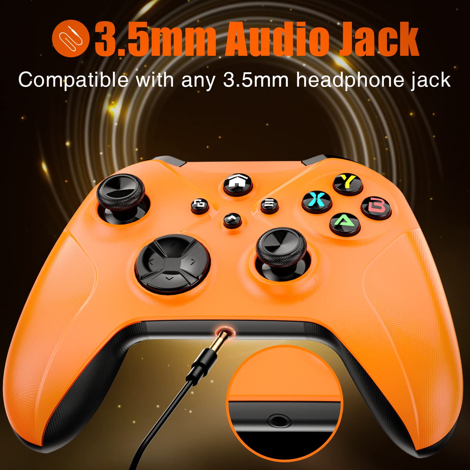 Gamrombo Wireless Gaming Controller for Xbox One, Xbox Series X/S, PC Windows, Steam, Android & iOS - Turbo/Macro Function, Dual Vibration, Software Update Required for Xbox Pairing - Perfect for Console Gaming, PC Gaming & Mobile Gaming