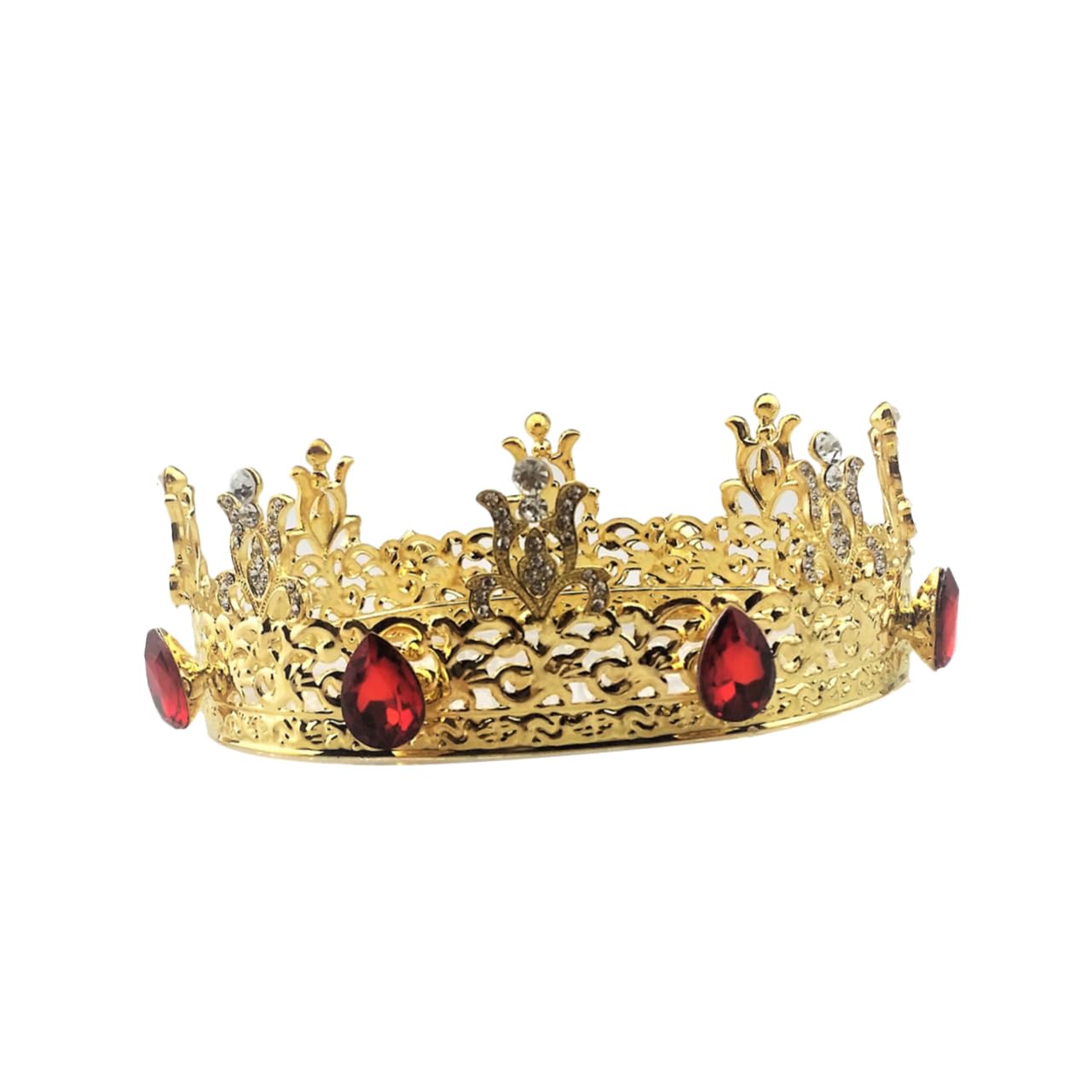 Beavorty Gold Baroque Bridal Tiara with Rhinestones - Elegant Wedding Headpiece for Bride, Princess Crown for Weddings, Birthdays & Special Occasions | Perfect for Bridal Showers, Bachelorette Parties & Royal-Themed Events