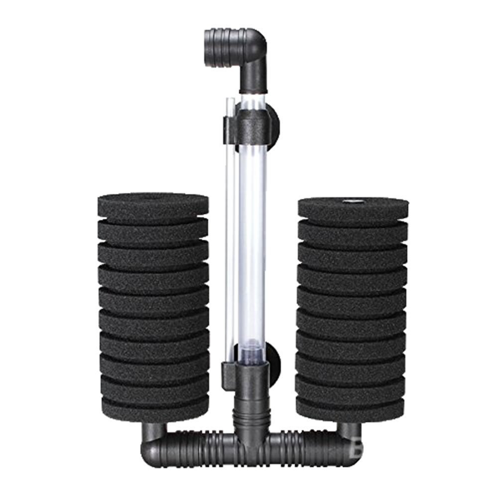 XY-2822 Double Sponge Air Pump Water Filter for Aquariums - Quiet Oxygen Bubbler for Fish Tanks, Ponds & Hydroponics (1-Pack) - Ideal for Freshwater & Saltwater Aquatic Pets