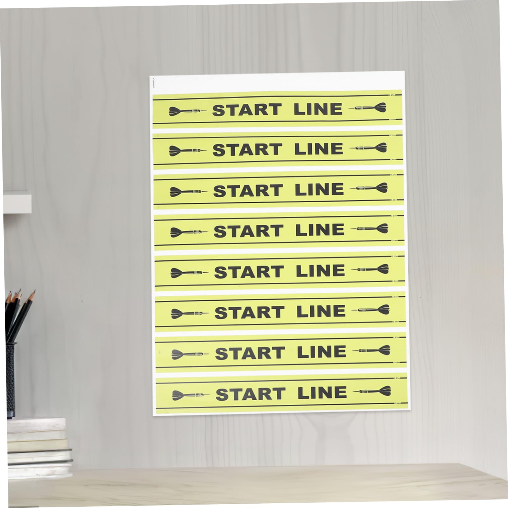 WESIEVYA 1 Sheet PVC Gaming Floor Markers & Wall Stickers - Durable Non-Slip Decals for Esports Tournaments, Game Rooms, and Home Decor