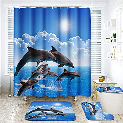 Jumping Dolphins Blue