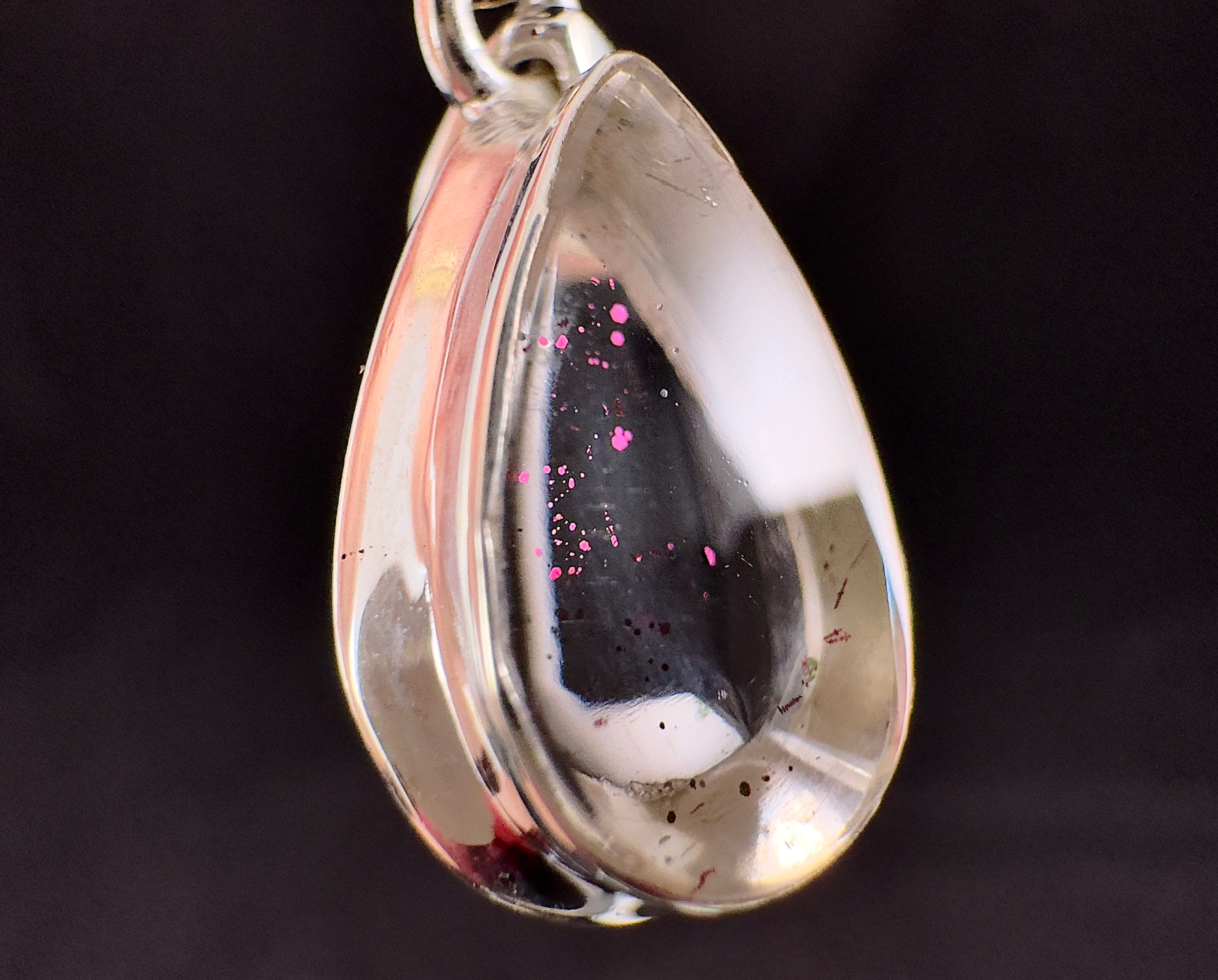 COVELLITE Pink Fire Quartz Crystal Pendant Necklace - Natural Healing Stone Jewelry for Women, Spiritual Energy & Chakra Balancing | Perfect for Meditation, Yoga & Gift Giving