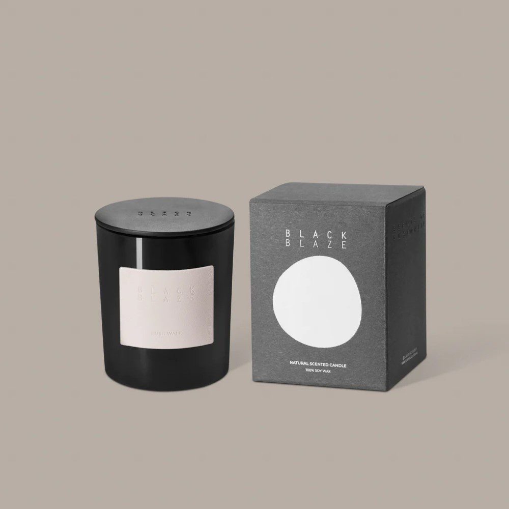 BLACK BLAZE Bush Walk Scented Soy Candle - Natural Aromatherapy Home Decor for Relaxation, Meditation & Cozy Evenings | Perfect for Living Room, Bedroom & Spa