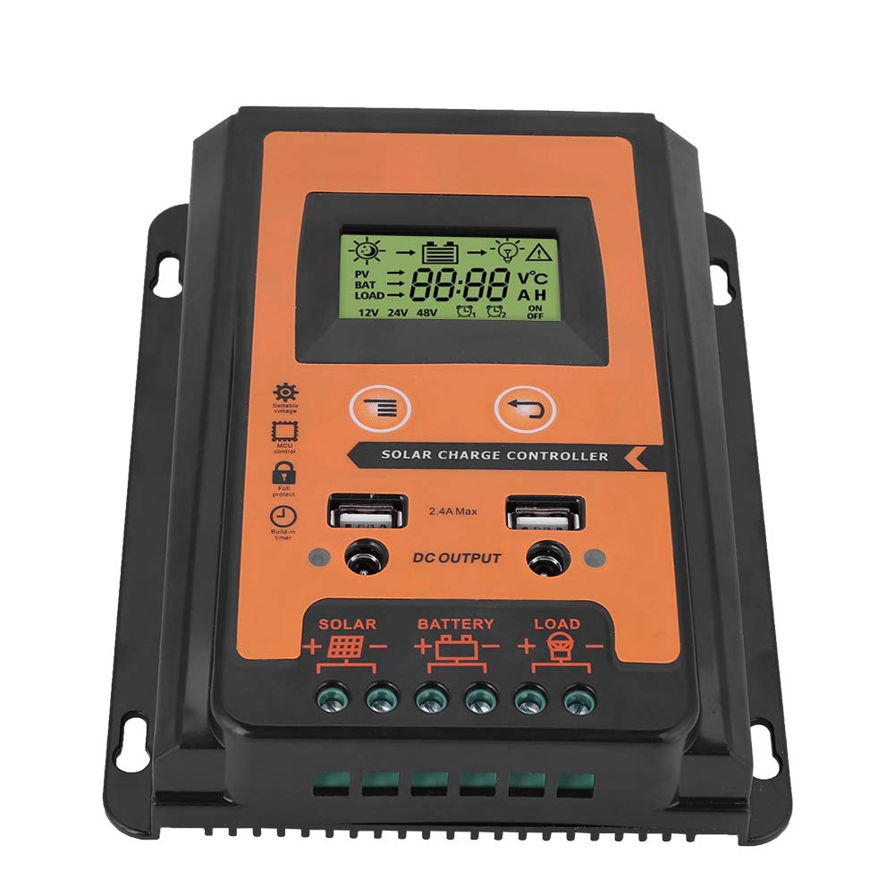 Delaman 30A MPPT Solar Charge Controller - 12V/24V DC Input with LCD Display for Solar Panels | Perfect for Off-Grid Power Systems, RV, Marine & Home Solar Energy Storage