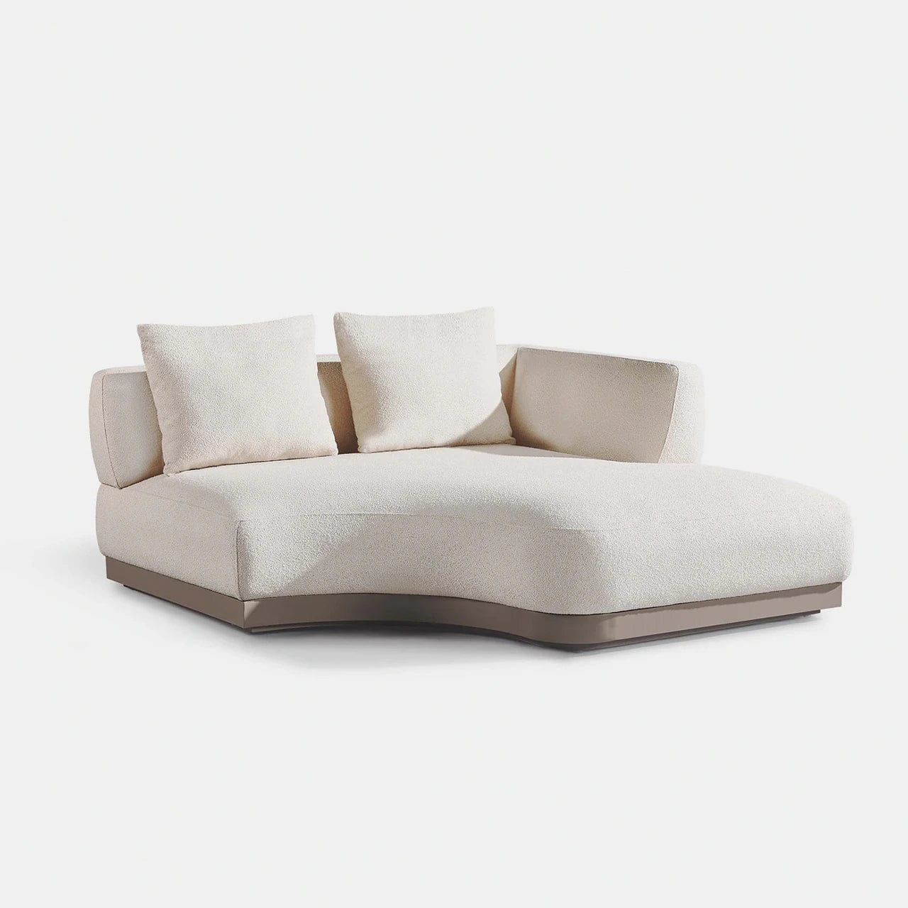 Amalfi Outdoor Curved Chaise Right Sectional Sofa - Waterproof Patio Furniture for Poolside, Garden & Backyard Relaxation