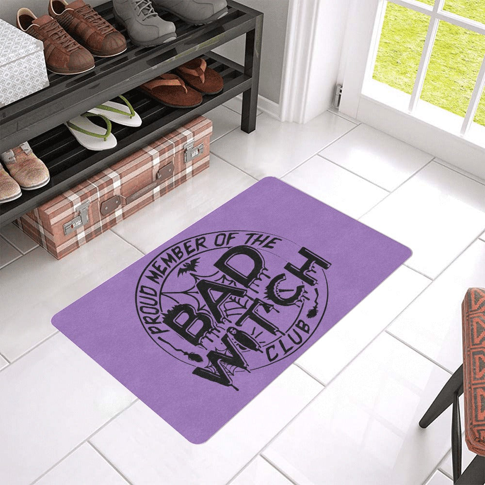 Bad Witch Club Doormat 24x16 - Halloween Welcome Mat, Gothic Decor, Front Door Rug for Witches & Halloween Lovers - Perfect for Spooky Season, Haunted House Decor, and Witchy Home Entrance