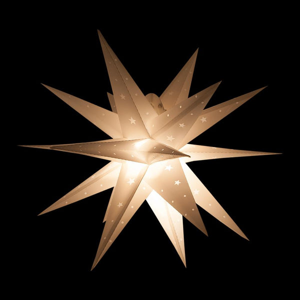 20-Pack White Moravian Star Lanterns - Weatherproof Outdoor Hanging Lights for Christmas, Garden, Patio & Holiday Decorations