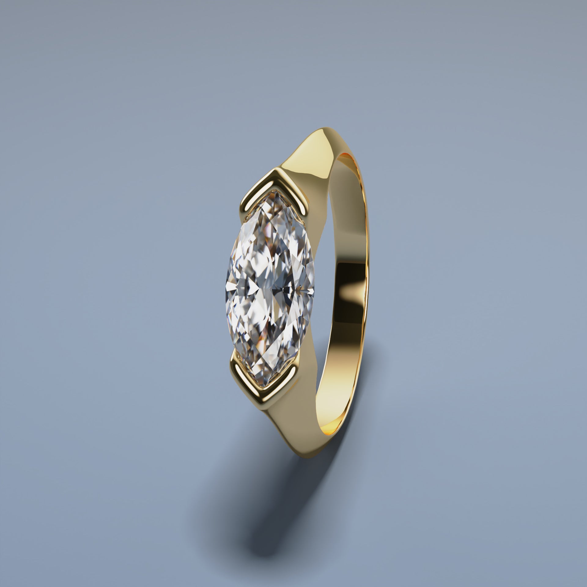1ct Marquise Cut Diamond Engagement Ring - 14K White Gold Solitaire Bridal Ring for Women - Perfect for Proposals, Anniversaries & Weddings