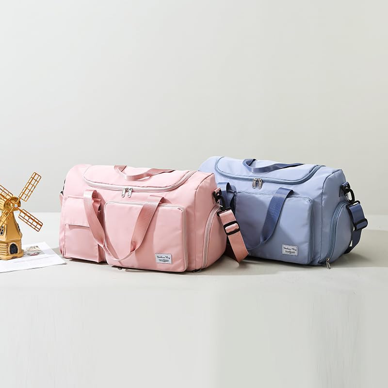 Stylish Travel Duffel Tote Bag for Women - Waterproof Weekender Overnight Carry On Bag with Trolley Sleeve - Perfect for Airplane Travel, Gym, Weekend Getaways & Business Trips