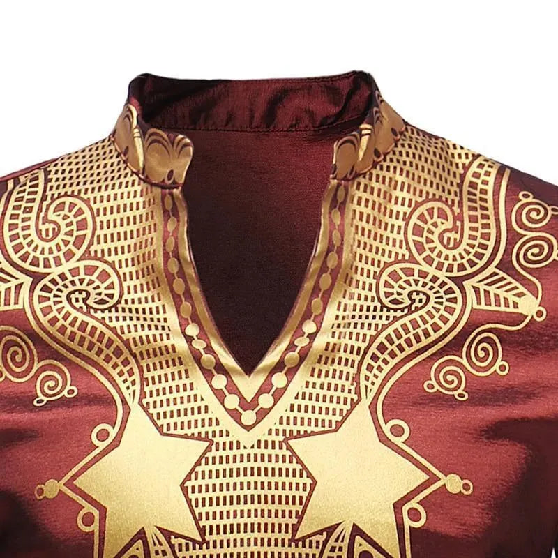 Stylish African Print Men's Shirt - Traditional Dashiki Tops for Casual Wear & Cultural Events - Perfect for Parties, Weddings & Summer Outfits
