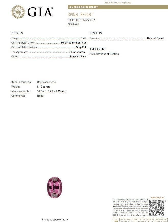 GIA Certified 8.12ct Natural No Heat Spinel & 6.00ct Diamond Ballerina Ring in 18K Gold - Elegant Jewelry for Weddings, Anniversaries & Special Occasions