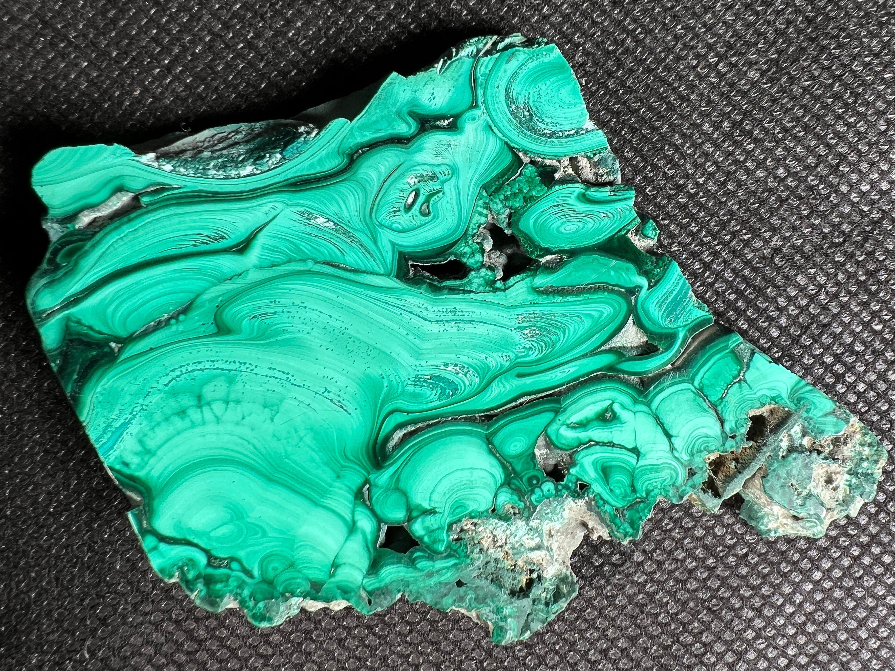 Premium MALACHITE Crystal Slab - Natural Green Malachite Stone for Jewelry Making, Unique Gifts & Home Decor (50483) | Perfect for Healing Crystals Collection, Meditation Space & Luxury Interior Design