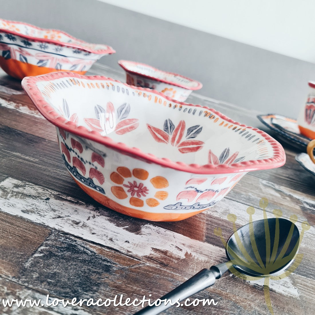 Afrocentric Orange Dinnerware Set - Elegant Ceramic Plates & Bowls for African-Themed Dining - Perfect for Family Dinners, Cultural Events & Restaurant Decor