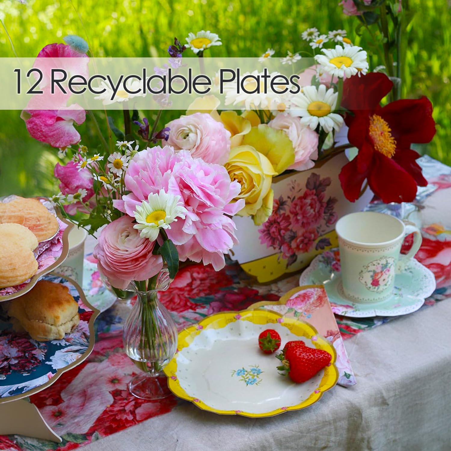 Delicious Paper Plates by Talking Tables - Perfect for Parties, Picnics & Birthday Celebrations